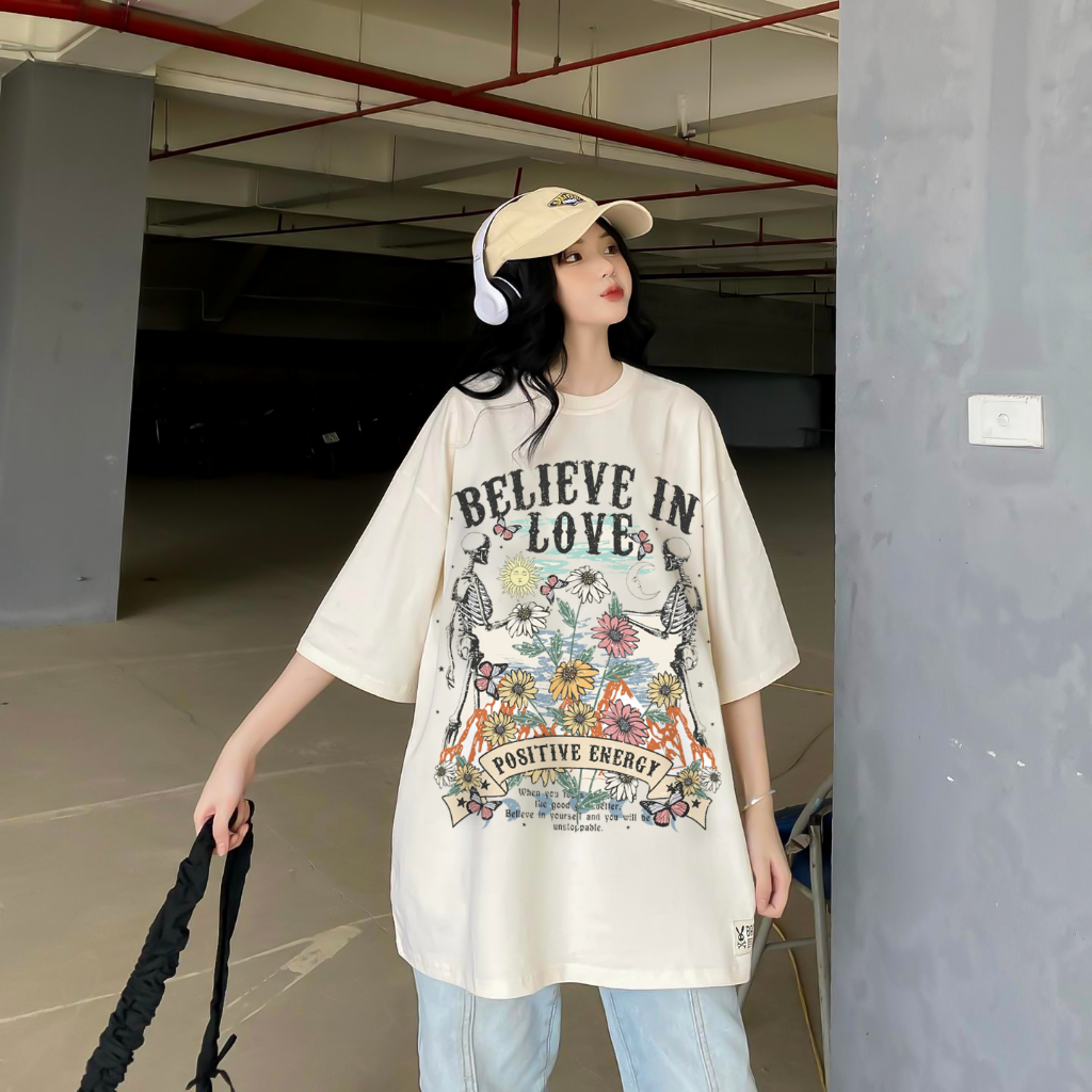 Áo thun BELIEVE IN LUVE Tee phông nam nữ tay lỡ