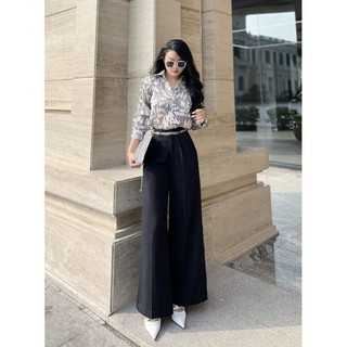 femei - SARA PANT - quần tây ống rộng lưng cao ( 3 màu )