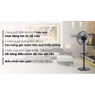 Quạt đứng Midea FS40-18CB Đen