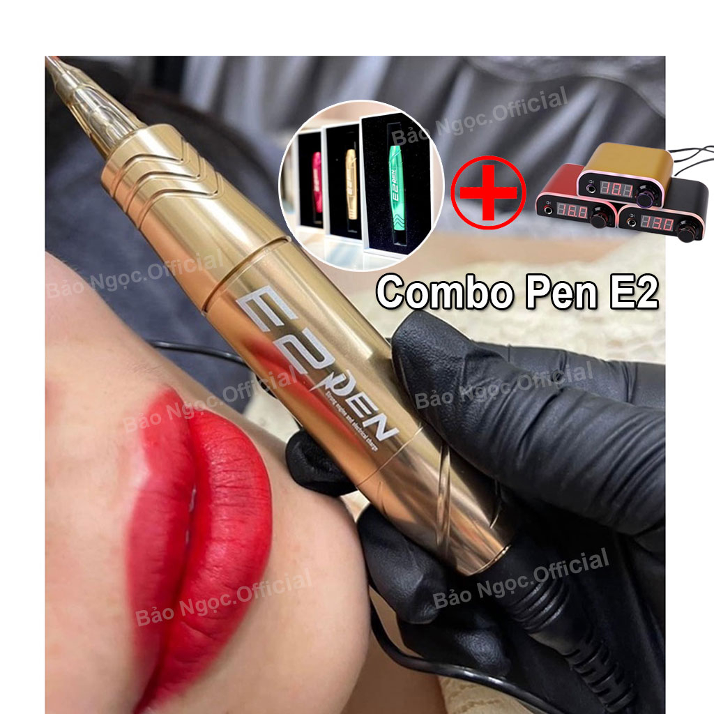 Máy Pen E2 Phun Xăm Môi Chính Hãng, Máy Pen Mini E2 TATTOO Loại 1 Bảo Hành 6 Tháng