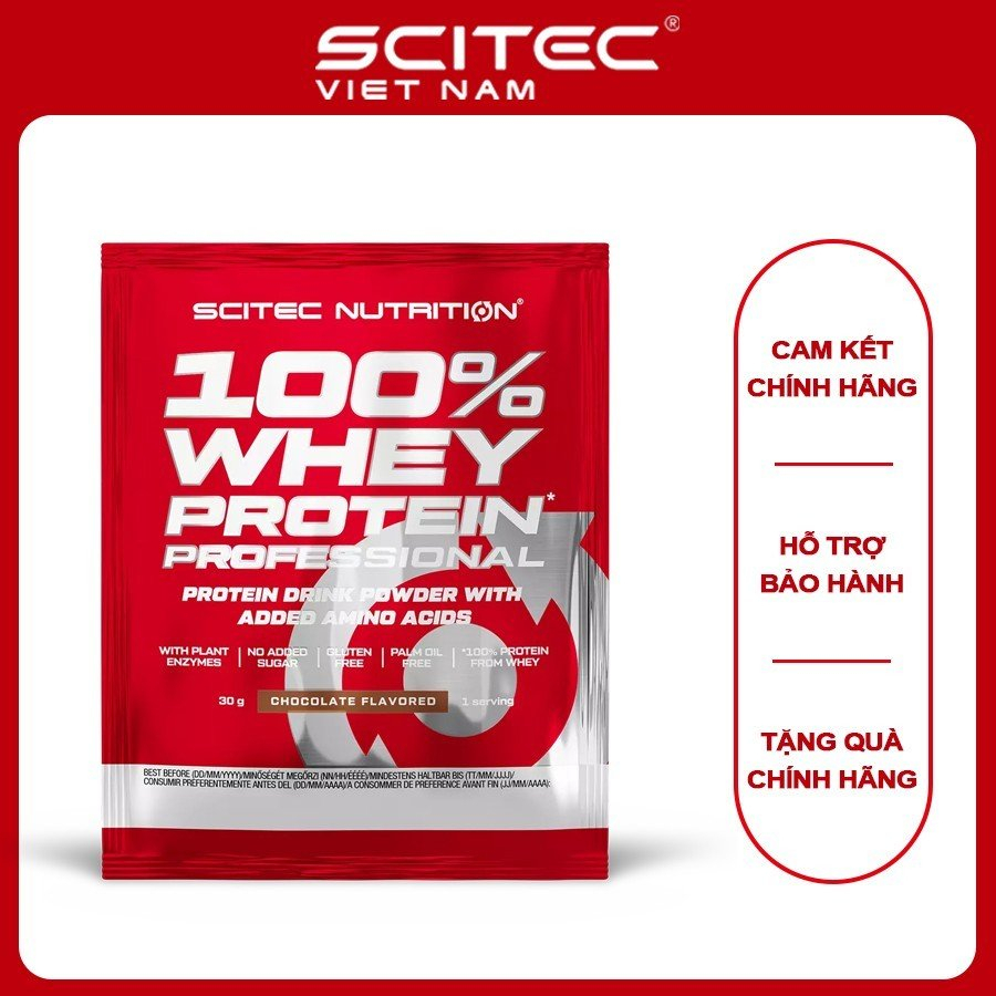 QUÀ TẶNG | Gói Dùng Thử Sample Whey Professional SCITEC NUTRITION WHEY gói 30G - Chính Hãng Scitec Việt Nam