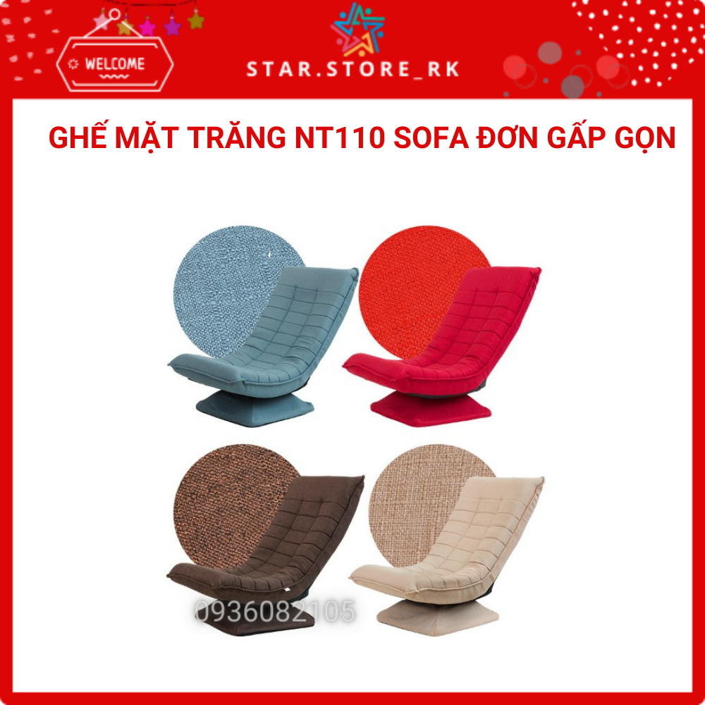 Ghế Mặt Trăng NT110 Sofa Đơn Gấp Gọn màu ngẫu nhiên, Nệm Thư Giãn Thông Minhnt110 Ghế mặt trăng sofa