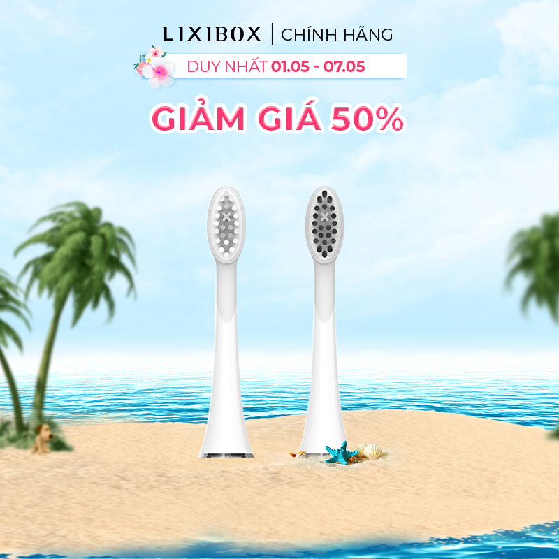 Combo 2 Đầu Bàn Chải Điện Halio Sonic Whitening Electric Toothbrush