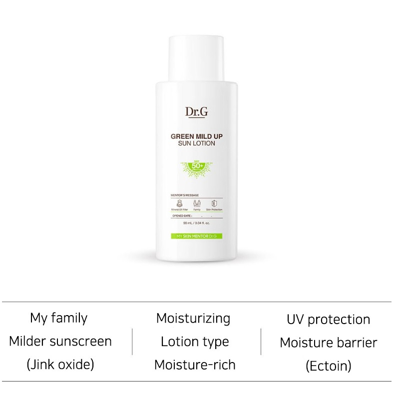 Sữa Dưỡng Chống Nắng Cấp Ẩm Cho Da Nhạy Cảm Dr.G Green Mild Up Skin Sun Lotion SPF50+ PA++++ 50ml