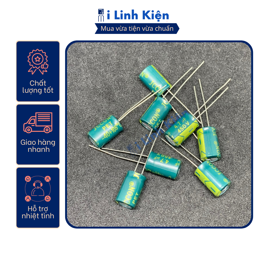 Tụ hóa 450V 4.7uF - 68uF Combo 10 con chất lượng cao.