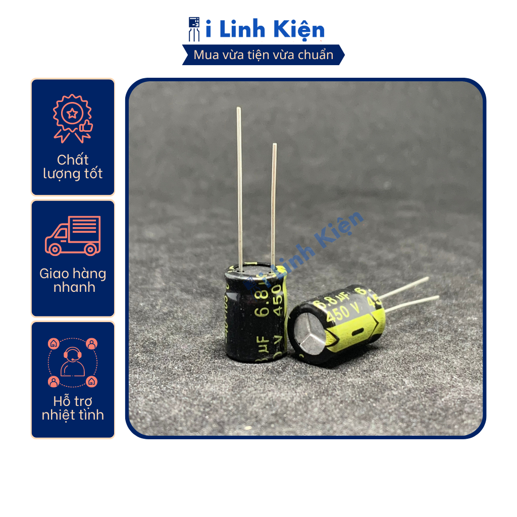 Tụ hóa 450V 4.7uF - 68uF Combo 10 con chất lượng cao.