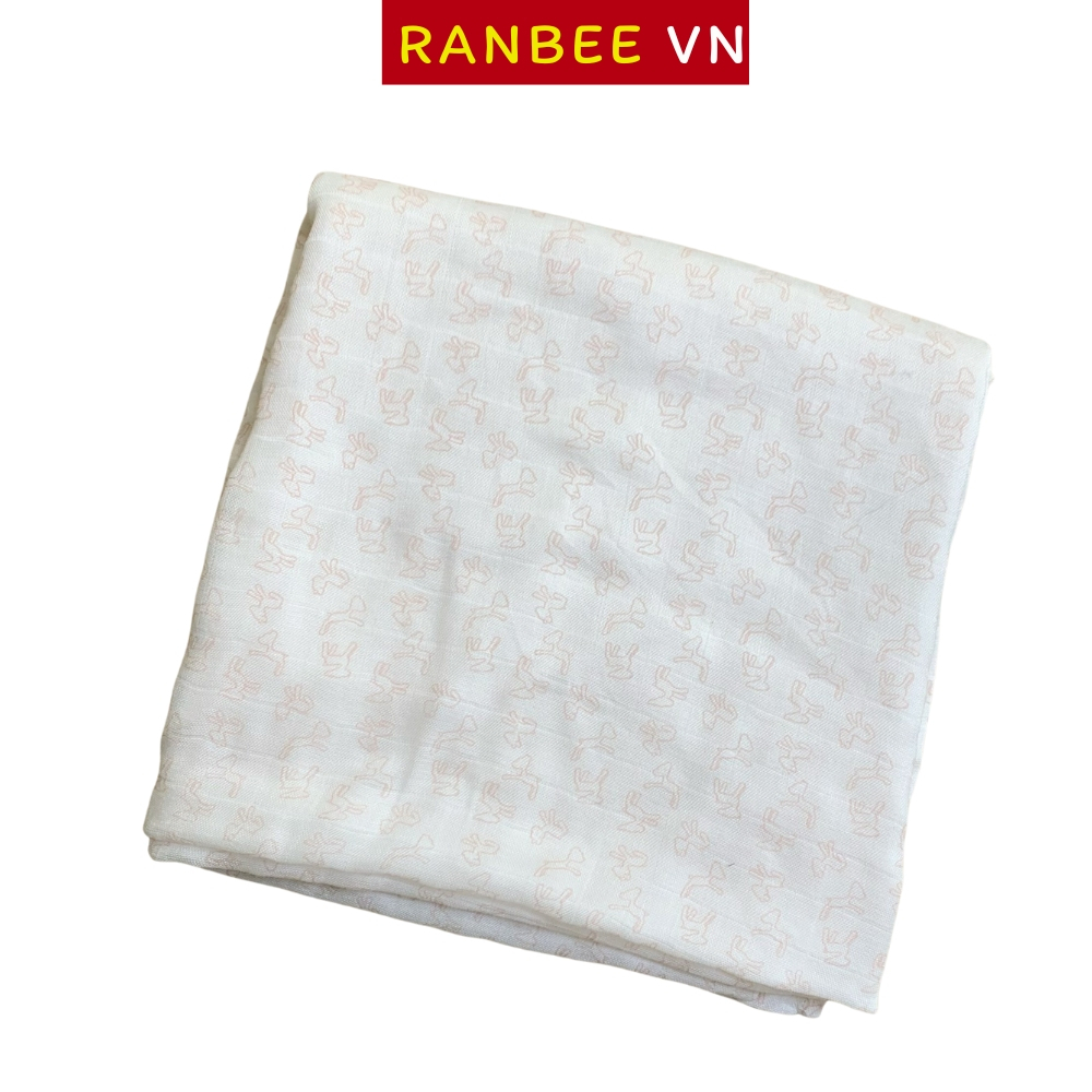 Khăn Tắm Cho Bé Sơ Sinh Ranbee Khăn Tắm Sợi Tre 2 Lớp Cực Mát  - PN010