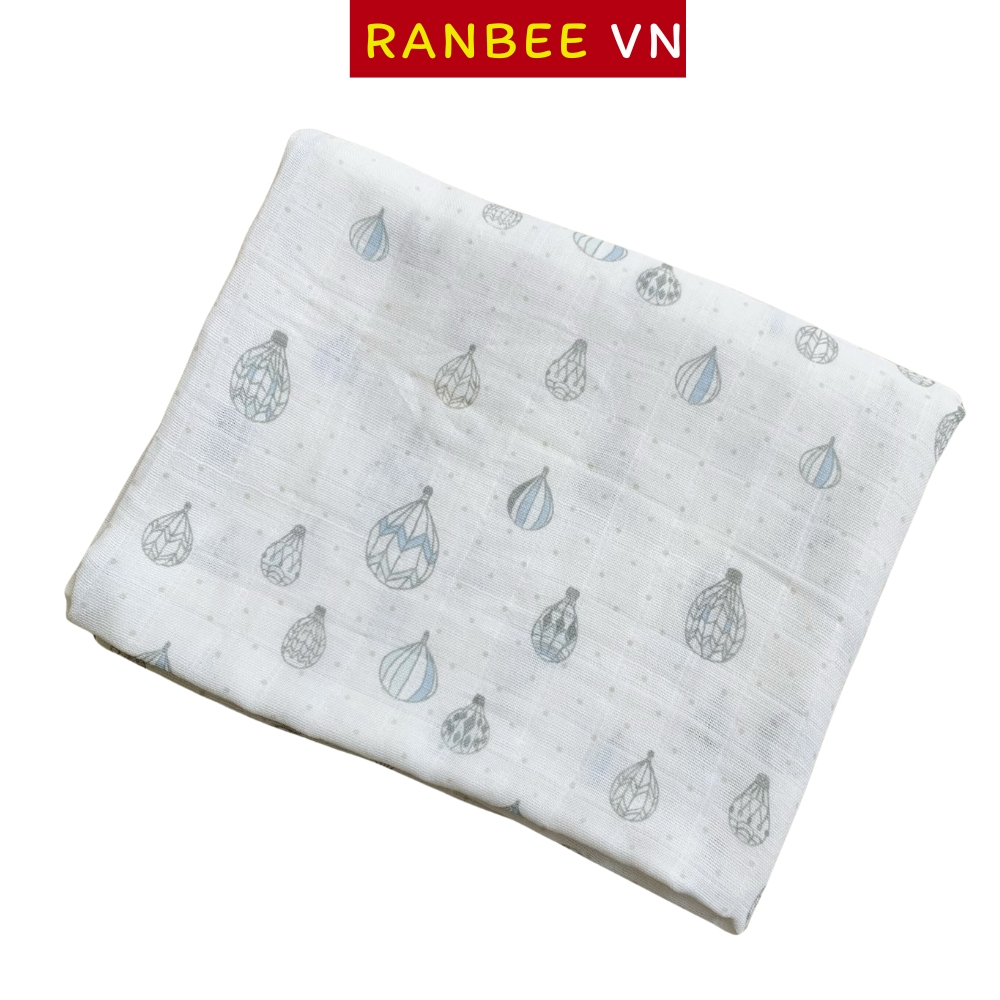 Khăn Tắm Cho Bé Sơ Sinh Ranbee Khăn Tắm Sợi Tre 2 Lớp Cực Mát  - PN010
