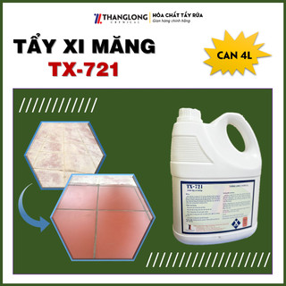 Tẩy xi măng, mùn cưa nhựa gỗ ,tẩy ron gạch TX-721 can 4l