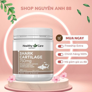 Sụn Vi Cá Mập Healthy Care Shark Cartilage 750mg hỗ trợ xương khớp - Úc shopnguyenanh88