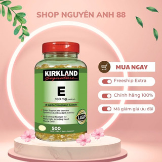 Viên uống bổ sung Vitamin E Kirkland Signature Vitamin E 400 IU 500 viên hỗ trợ làm đẹp da của Mỹ shopnguyenanh88