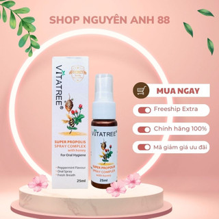 Chai Xịt Keo Ong hỗ trợ ho Vitatree 25ml mẫu mới chính hãng Úc shopnguyenanh88