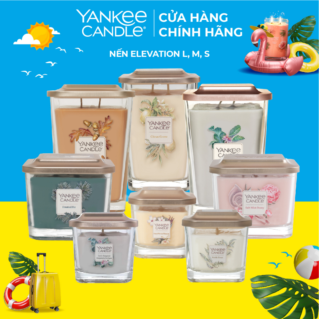 Nến thơm Sáp đậu nành Elevation Yankee Candle (tùy chọn size & mùi hương)
