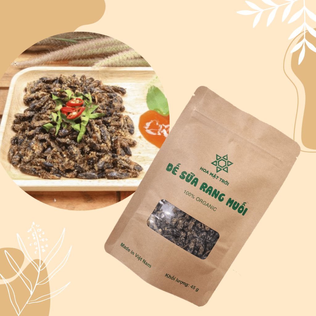 Dế Sữa Rang Muối Ăn Liền - Món Ăn Hót - Hoa Mặt Trời Farm