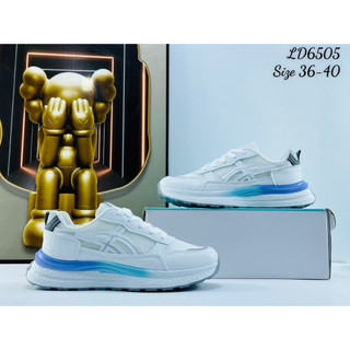 Giày bata asic nữ đế cao su non êm chân