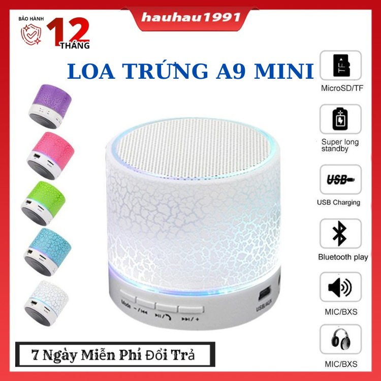 Loa Bluetooth Trứng Loa ⚡CHÍNH HÃNG⚡ Bluetooth có đèn led dùng cho tất cả các dòng điện thoại