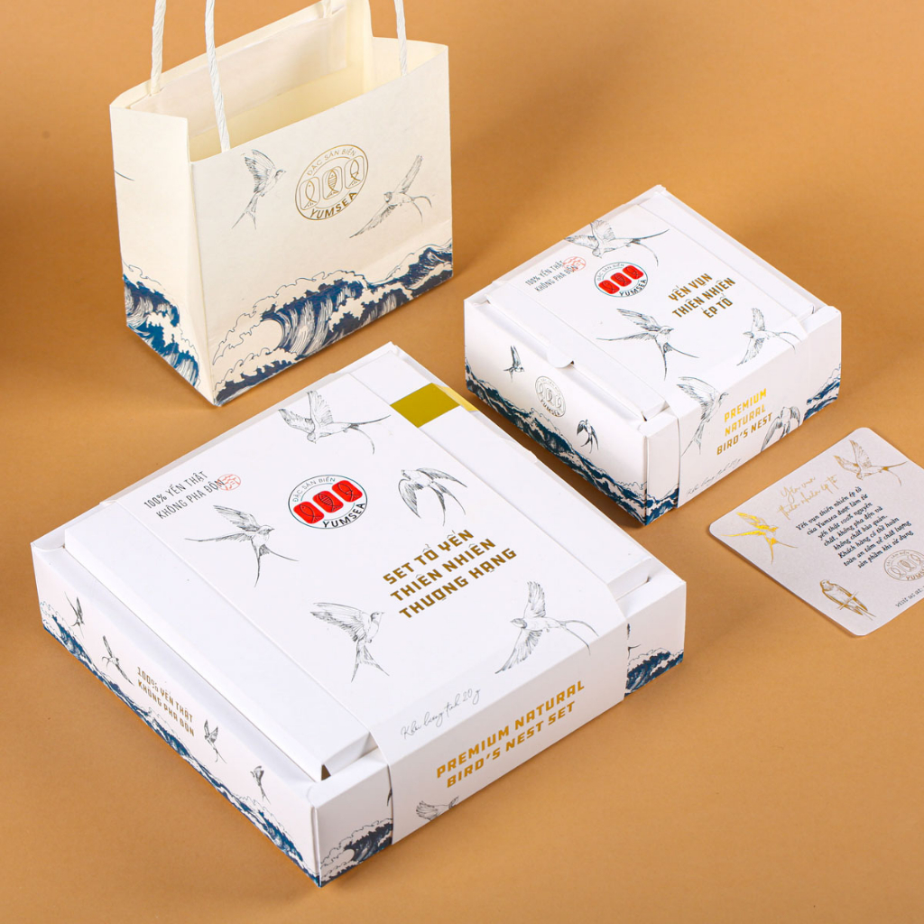 Set tổ yến thiên nhiên thượng hạng Yumsea, 20g, hộp, mẫu origami