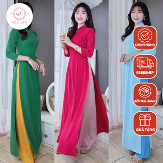 Áo dài trơn chất liệu lụa Mỹ loại 1 -  Áo dài Mộc Lâm - AD19