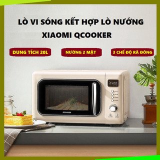 Lò vi sóng đa năng Xiaomi Qcooker CR-WB01S, Dung Tích 20L: 3 chức năng rã đông, tích hợp chế độ nướng