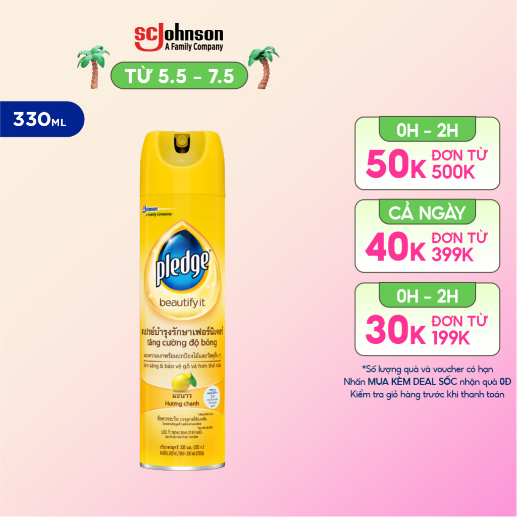 Xịt Bóng Gỗ Pledge Hương Chanh 330ML