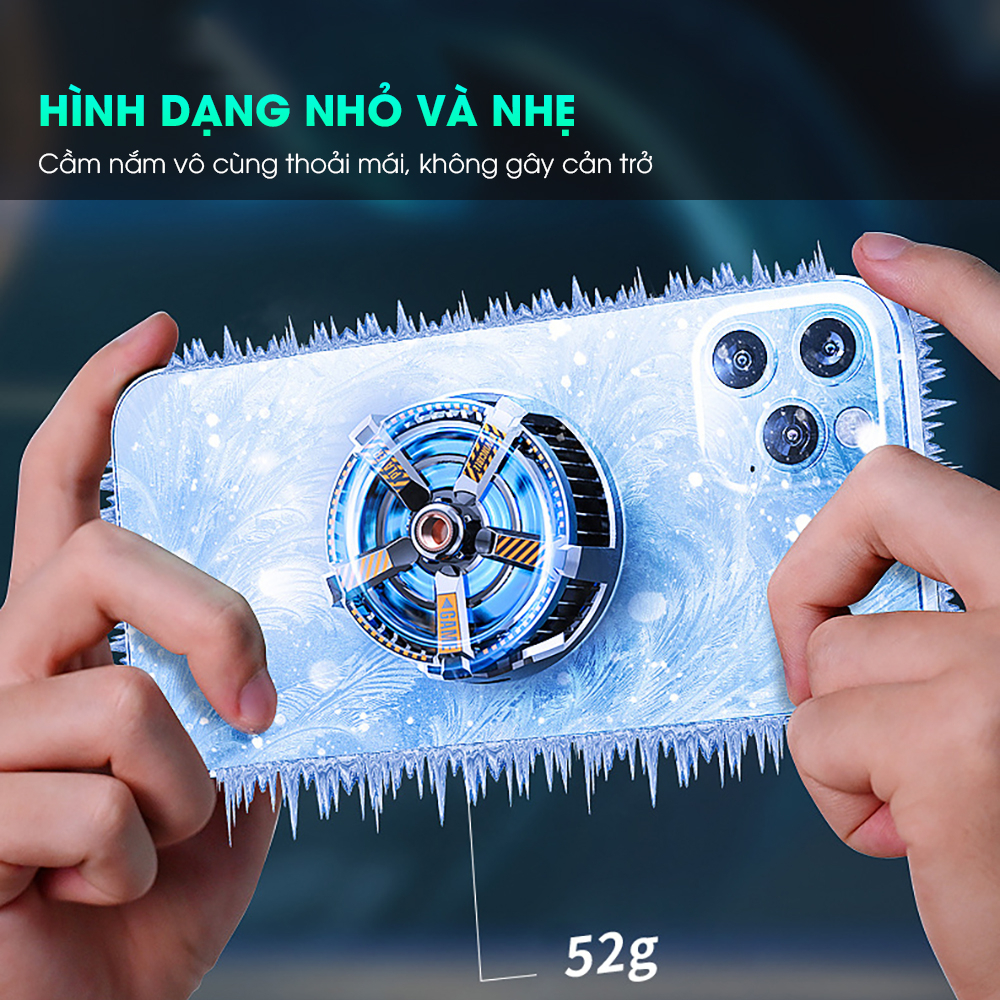 Quạt tản nhiệt điện thoại sò lạnh MEMO CXA3 nam châm từ tính led gaming cho streamer livestream chơi game - Chính hãng