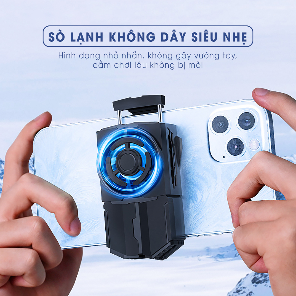 Quạt tản nhiệt điện thoại gaming sò lạnh pin không dây MEMO DLA5 làm mát nhanh chơi game mobile Liên Quân FF COD