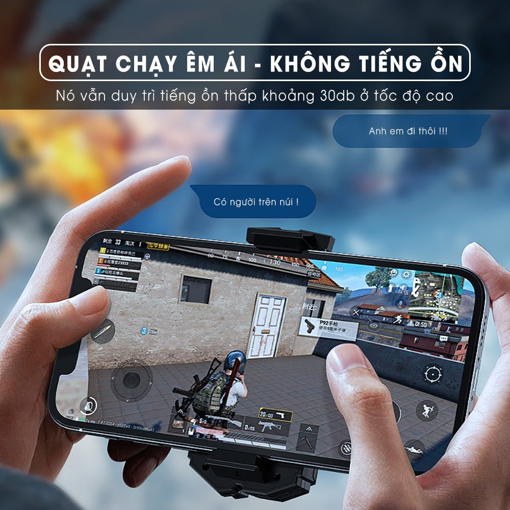 Quạt tản nhiệt điện thoại gaming sò lạnh pin không dây MEMO DLA5 làm mát nhanh chơi game mobile Liên Quân FF COD