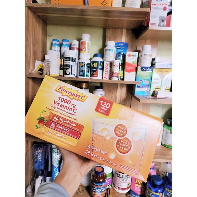 BỘT SỦI VITAMIN C tăng cường đề kháng Emergen-C Immune 1000mg Vitamin C- Của Mỹ