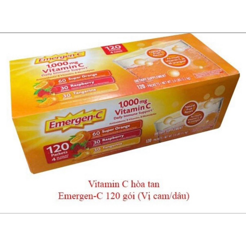BỘT SỦI VITAMIN C tăng cường đề kháng Emergen-C Immune 1000mg Vitamin C- Của Mỹ
