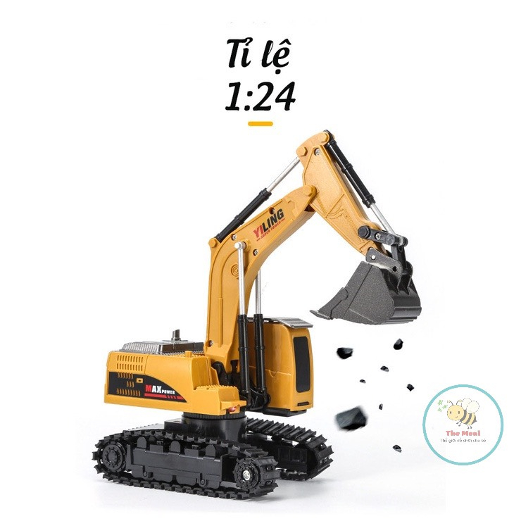 Xe cẩu múc điều khiển từ xa Gầu SẮT pin SẠC, Đồ Chơi Xe Cẩu , Máy Xúc bánh Xúc,đồ chơi thông minh cho bé
