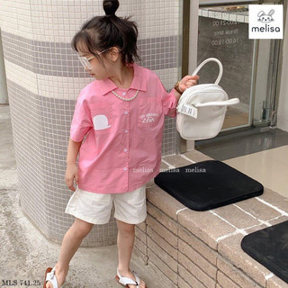 Set Melisa áo sơ mi hồng