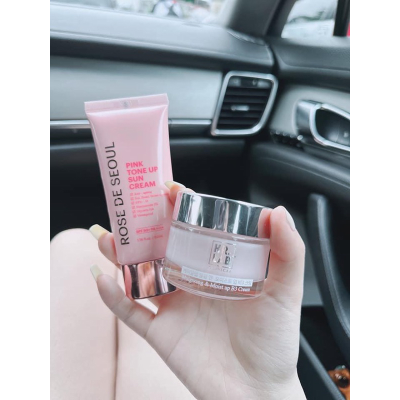 Combo kem chống nắng rose de seoul và kem nước mulwang kr.lab