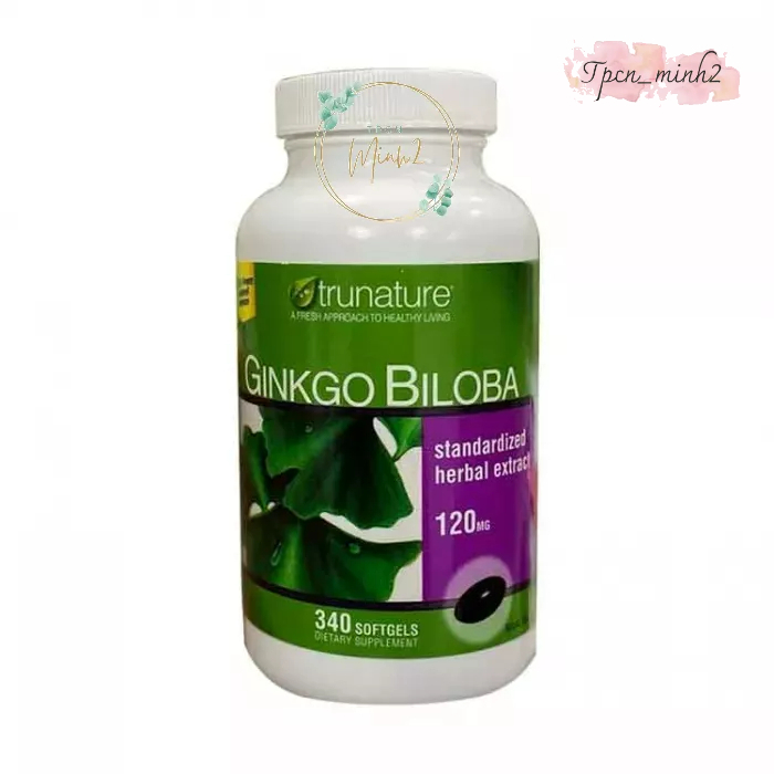 Viên uống bổ não TRUNATURE Ginkgo Biloba 120mg của Mỹ 300 viên và 340 viên