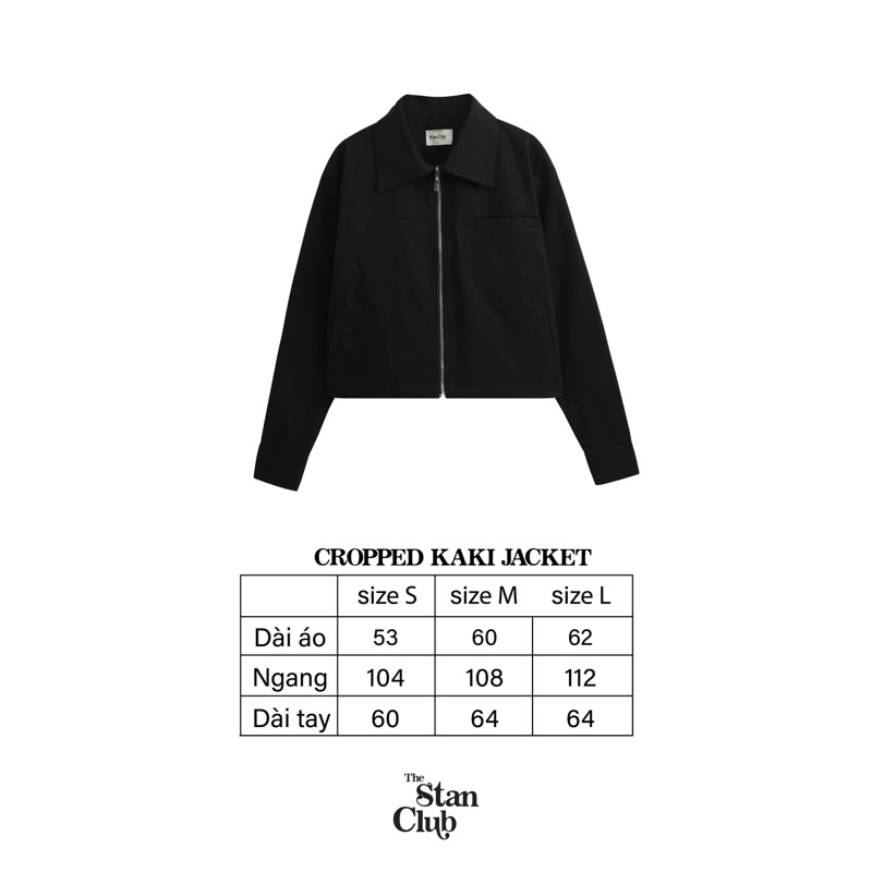 Áo khoác màu be/đen  CROPPED JACKET- STANCLUB