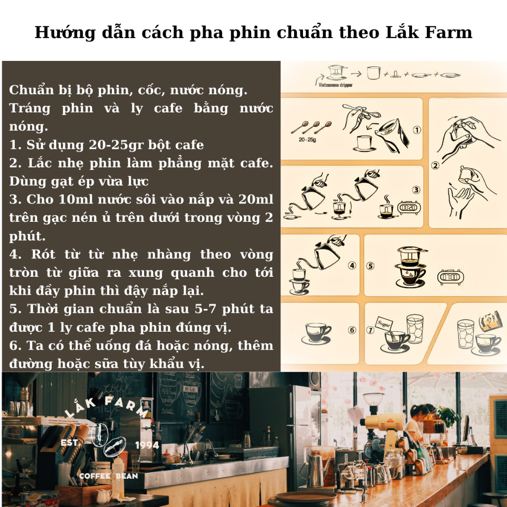 Cà phê Ngẫu Hứng Mix Arabica x Robusta x Culi Lắk Farm, nguyên chất rang mộc, vị cân bằng, thơm, đắng nhẹ, pha phin, máy