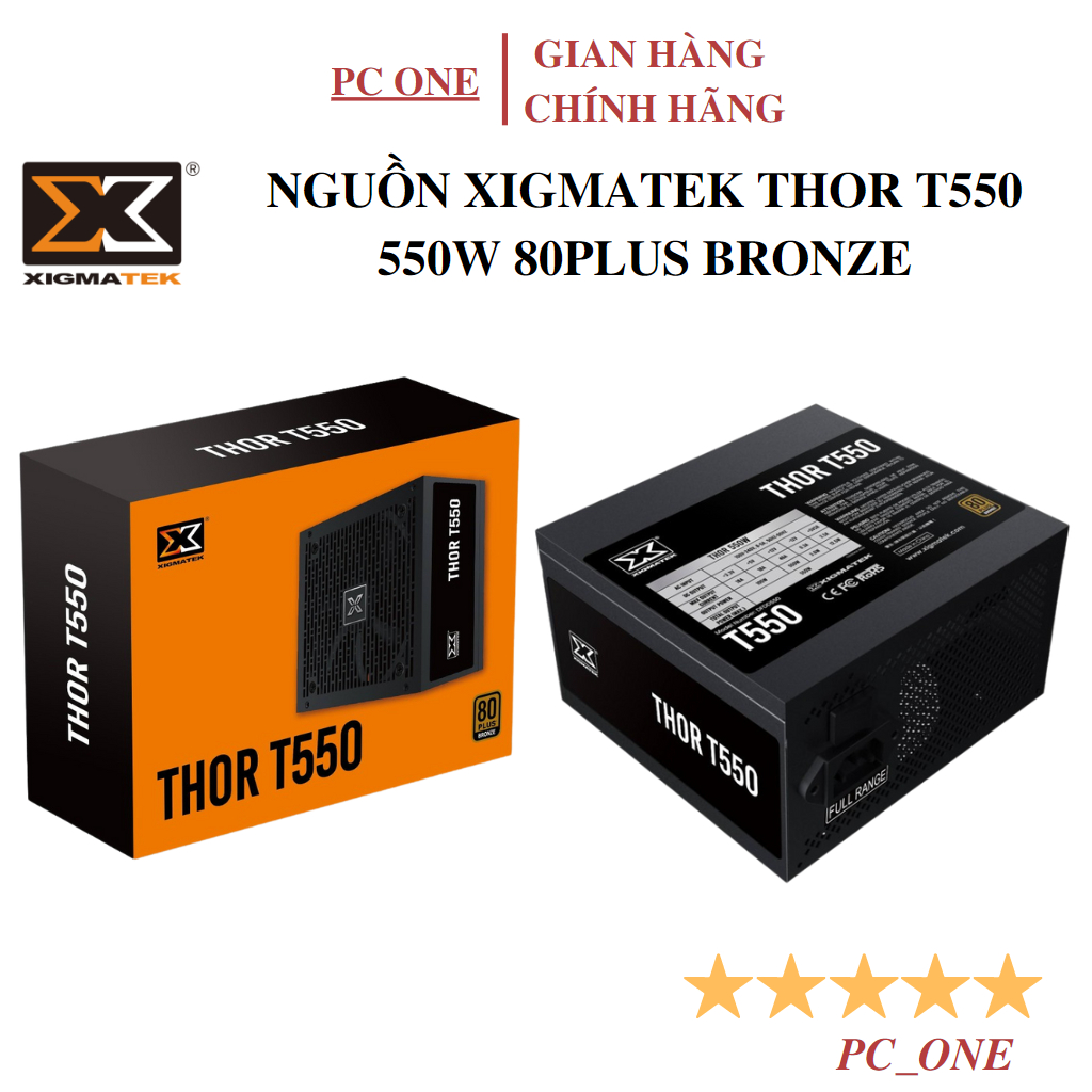 Nguồn máy tính Xigmatek Thor T550 550W 80Plus Bronze Cao cấp - Hàng chính hãng