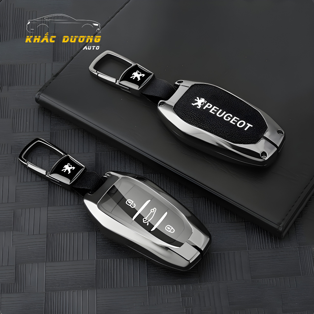 Ốp Chìa Khóa Ô TÔ PEUGEOT 2008 - 3008 - 5008 Hợp Kim Kẽm Cao Cấp