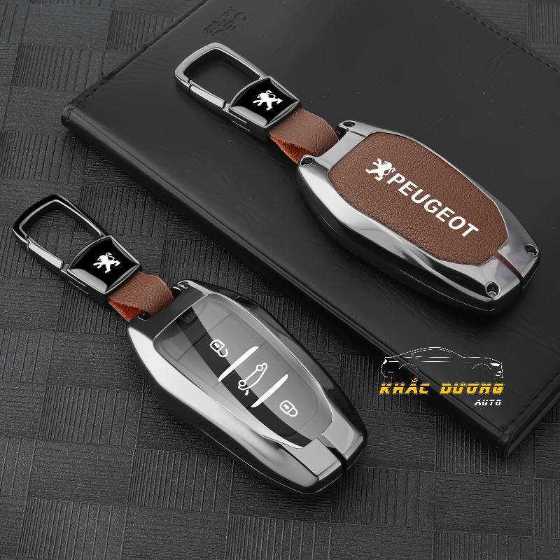 Ốp Chìa Khóa Ô TÔ PEUGEOT 2008 - 3008 - 5008 Hợp Kim Kẽm Cao Cấp