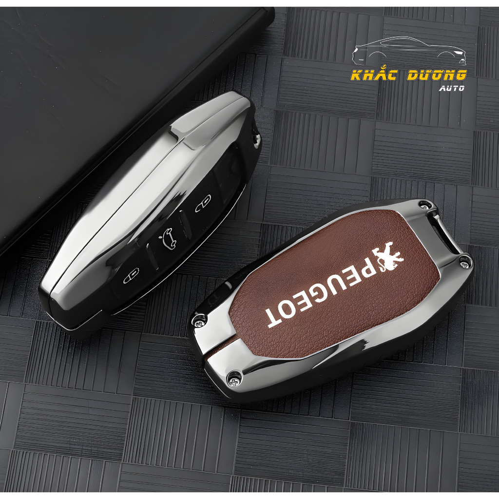 Ốp Chìa Khóa Ô TÔ PEUGEOT 2008 - 3008 - 5008 Hợp Kim Kẽm Cao Cấp