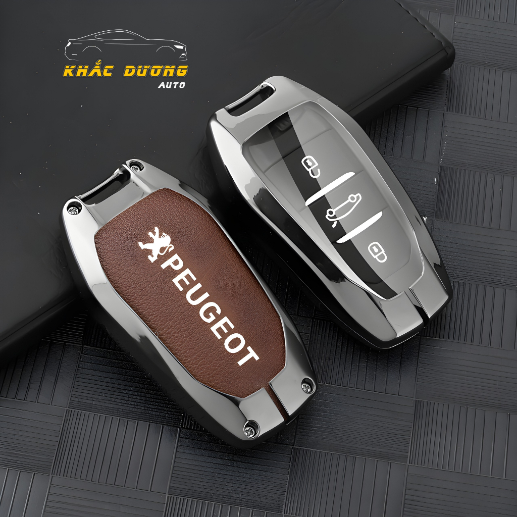 Ốp Chìa Khóa Ô TÔ PEUGEOT 2008 - 3008 - 5008 Hợp Kim Kẽm Cao Cấp