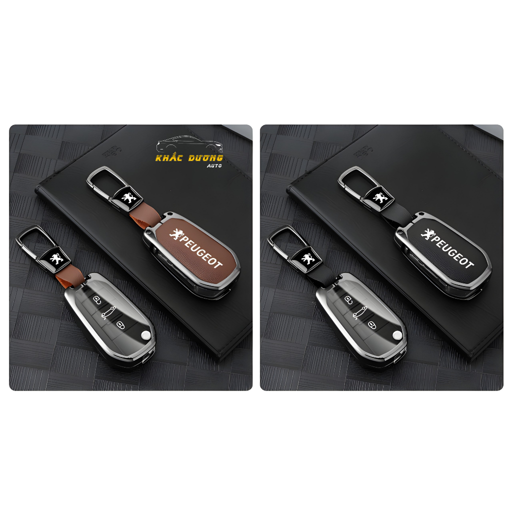 Ốp Chìa Khóa Ô TÔ PEUGEOT 2008 - 3008 - 5008 Hợp Kim Kẽm Cao Cấp