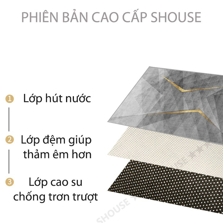 Thảm Lau Chân Chùi Chân trải sàn TCS  phòng khách phòng tắm 3d chống trượt hình thú cao cấp đế cao su hút nước giá rẻ