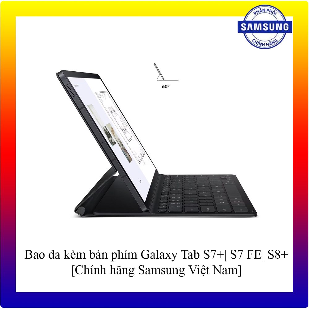 Bao da kèm bàn phím Galaxy Tab S7+| S7 FE| S8+ [Hàng chính hãng nguyên hộp Samsung Việt Nam]
