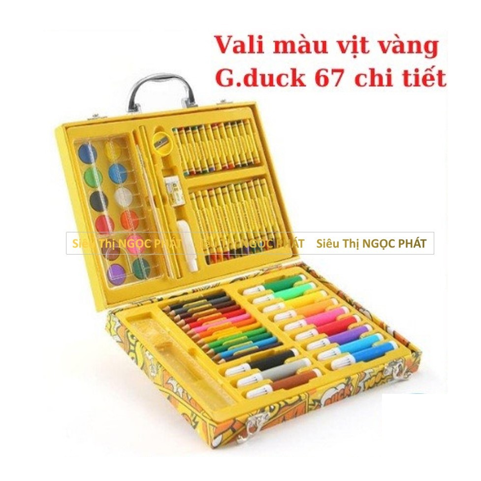 HỘP VALY TÔ MÀU G.DUCK 67 CHI TIẾT CON VỊT VÀNG
