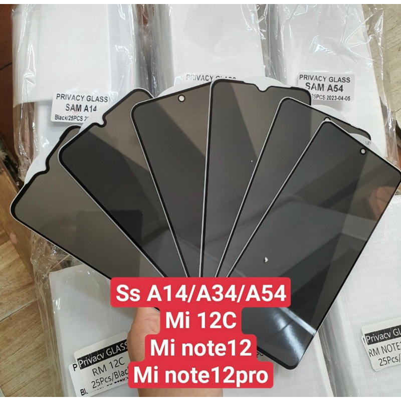Kính cường lực chống nhìn trộm cho Xiaomi Redmi 12C/ Redmi Note 12/ Redmi Note 12 Pro Full màn hình siêu bảo mật