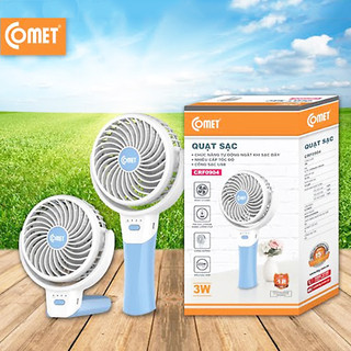 Quạt Sạc Thiết kế nhỏ gọn có thể mang theo mọi lúc mọi nơi Comet CRF0904