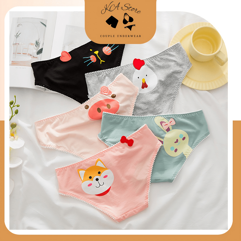 Quần Lót Đôi Nam Nữ- Cặp Đôi Hình Động Vật Dễ Thương Mẫu K09 KASTORE