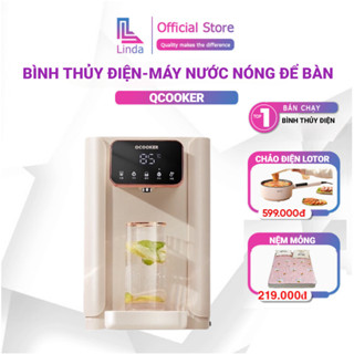  Bình thủy điện máy nước nóng lạnh để bàn Xiaomi Qcooker CS-SJ06 công suất 2200W dung tích 4L 6 mức nhiệt khóa an toàn 