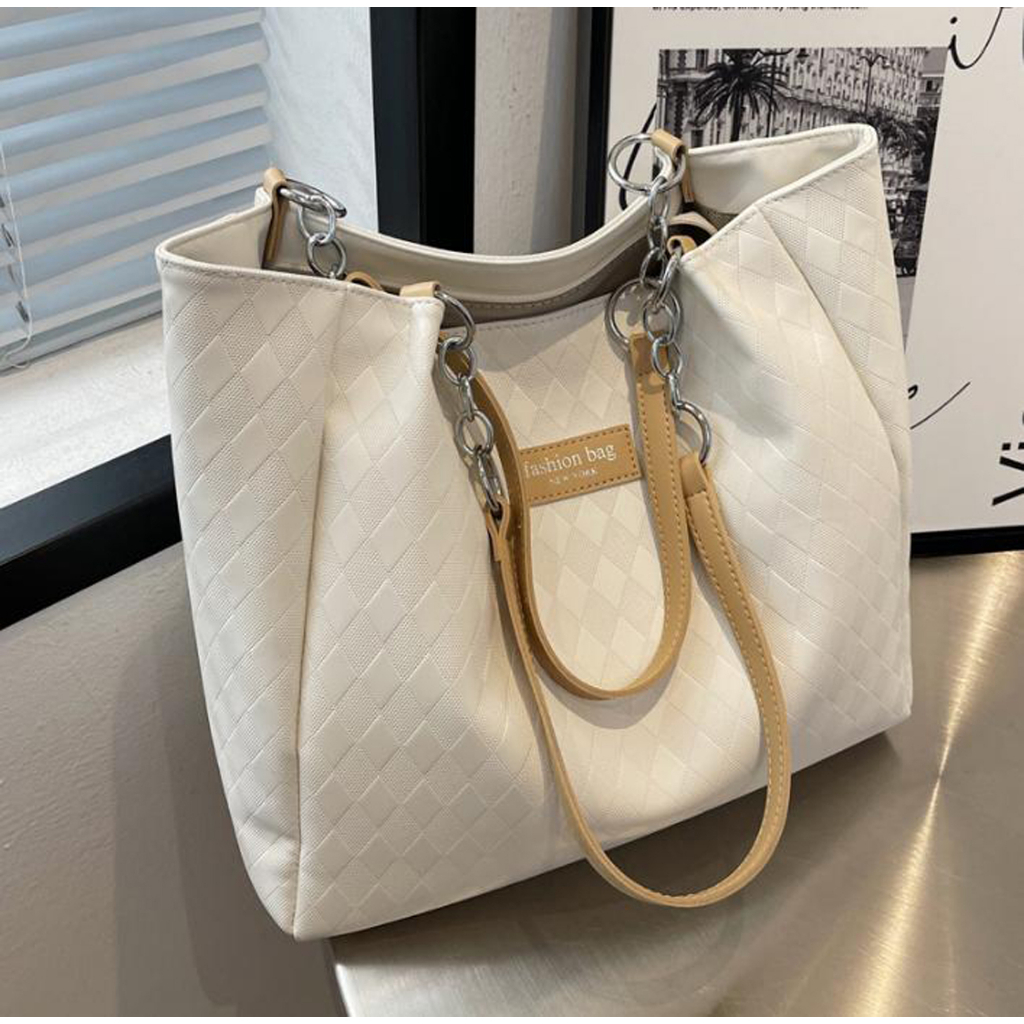 Túi tote da kẹp nách Bag.Thanhthu đeo vai thời trang công sở đi học đi làm đi chơi da kẻ ô 738