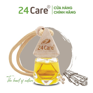 Tinh dầu treo xe 24Care Vỏ quế - Khử mùi xe hơi, chống say xe hiệu quả - Khử mùi tủ quần áo, treo nhà vệ sinh